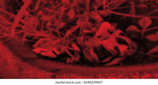 Dots halftone orange color pattern gradient texture with technology digital background. Dots pop art comics with summer background.