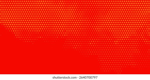 Dots halftone orange color pattern gradient texture with technology digital background. Dots pop art comics with summer background.