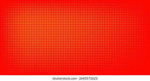Dots halftone orange color pattern gradient texture with technology digital background. Dots pop art comics with summer background.