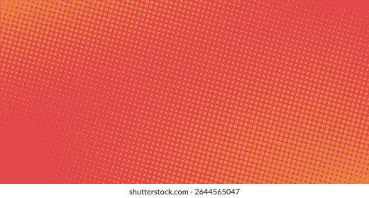 Dots halftone orange color pattern gradient texture with technology digital background vector modern
