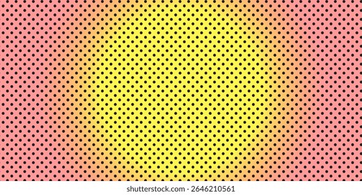 Dots halftone orange color pattern gradient texture with technology digital background. Dots pop art comics with summer background. vector Eps10