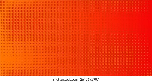 Pontos de meio-tom laranja cor padrão textura gradiente com tecnologia digital fundo. Quadrinhos de arte pop com fundo de verão.