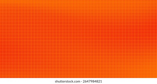Textura de gradiente de patrón de color naranja semitono de puntos con tecnología de fondo digital. Cómics de arte pop de puntos con fondo de verano.