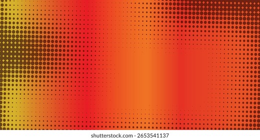 Dots halftone orange color pattern gradient texture with technology digital background. modern background ilustration