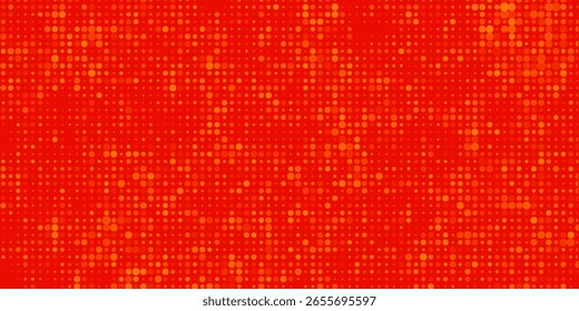 Textura de gradiente de patrón de color naranja semitono de puntos con tecnología de fondo digital. Cómics de arte pop de puntos con fondo de verano.