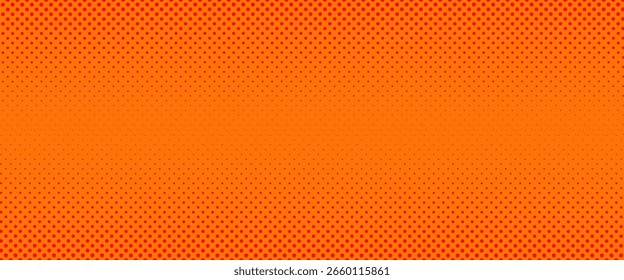 Textura de gradiente de patrón de color naranja semitono de puntos con tecnología de fondo digital. Cómics de arte pop con fondo de verano eps 10.