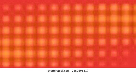 Textura de gradiente de patrón de color naranja semitono de puntos con tecnología de fondo digital. Cómics de arte pop de puntos con fondo de verano.