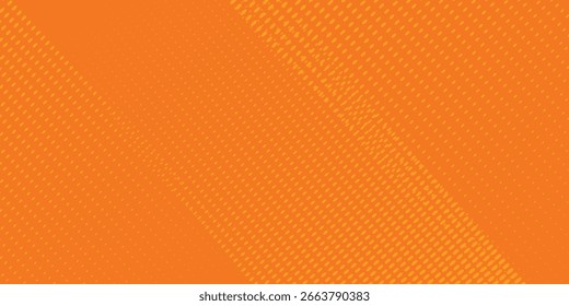 Dots halftone orange color pattern gradient texture with technology digital background. Dots pop art comics with summer background simple art dotted