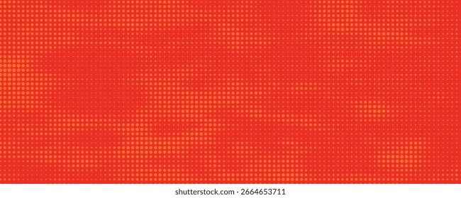Dots halftone orange color pattern gradient texture with technology digital background. Dots pop art comics with summer background modern