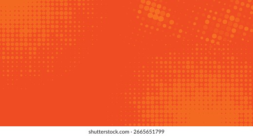 Dots Halbton orange Farbmuster Farbverlauf Textur mit Technologie digitalen Hintergrund. Dots Pop Art Comics Moderne Kunst Orange Halbton