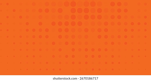 Dots Halbton orange Farbmuster Farbverlauf Textur mit Technologie digitalen Hintergrund. Dots Pop Art Comics moderne Abstrakte monochrome Halbtonmuster. 