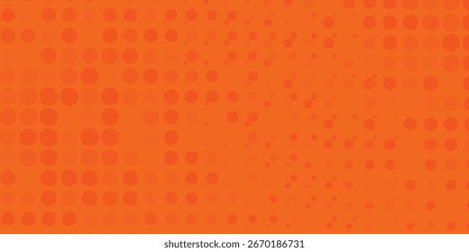 Textura de gradiente de patrón de color naranja semitono de puntos con tecnología de fondo digital. Punto pop art comics moderno Abstractas patrón de semitono monocromo. 