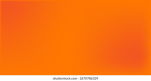Dots halftone orange color pattern gradient texture with technology digital background. Dots pop art comics with summer background.