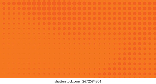 Pontos de meio-tom laranja cor padrão textura gradiente com tecnologia digital fundo. Pontos pop art quadrinhos com fundo de verão. padrão moderno