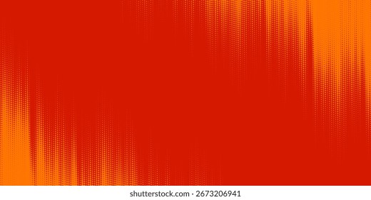 Textura de gradiente de patrón de color naranja semitono de puntos con tecnología de fondo digital. Cómics de arte pop de puntos con fondo de verano.