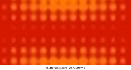 Dots halftone orange color pattern gradient texture with technology digital background. Dots pop art comics with summer background.