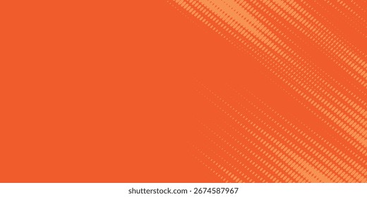 Textura de gradiente de patrón de color naranja semitono de puntos con tecnología de fondo digital. Cómics de arte pop con fondo de verano. Ilustración vectorial eps10
