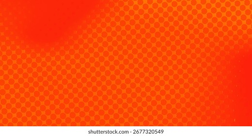 Textura de gradiente de patrón de color naranja semitono de puntos con tecnología de fondo digital. Cómics de arte pop de puntos con fondo de verano.