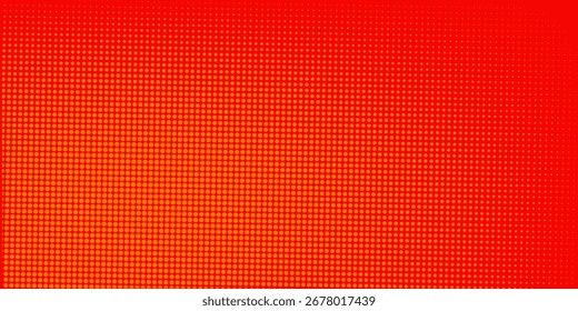 Dots halftone orange color pattern gradient texture with technology digital background. Dots pop art comics with summer background.