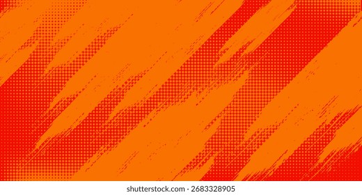 Dots halftone orange color pattern