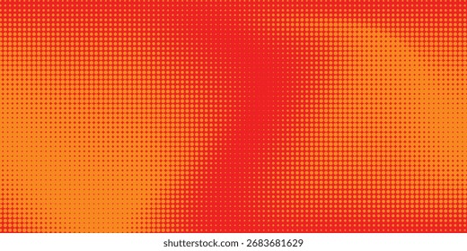 Pontos de meio-tom laranja cor padrão textura gradiente com tecnologia digital fundo.