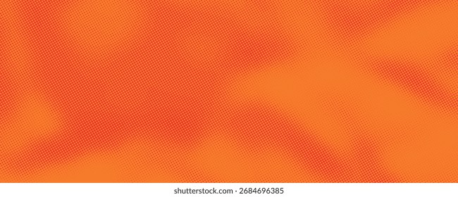 Pontos de meio-tom laranja cor padrão textura gradiente com tecnologia digital fundo. Quadrinhos de arte pop com fundo de verão.