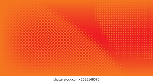 Pontos meio tom laranja cor padrão textura gradiente com tecnologia digital fundo efeito simples arte moderna agradável