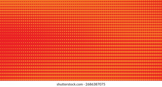 Dots halftone orange color pattern gradient texture with technology digital background. Dots pop art comics with summer background eps 10