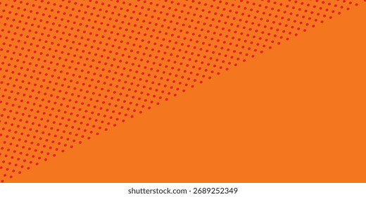 Dots Halbton orange Farbmuster Farbverlauf Textur mit Technologie digitalen Hintergrund. Punkte Pop-Art-Comics mit sommerlichem Hintergrund. moderner Punktbildton 