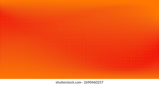 Textura de gradiente de patrón de color naranja semitono de puntos con tecnología de fondo digital. Cómics de arte pop de puntos con fondo de verano.