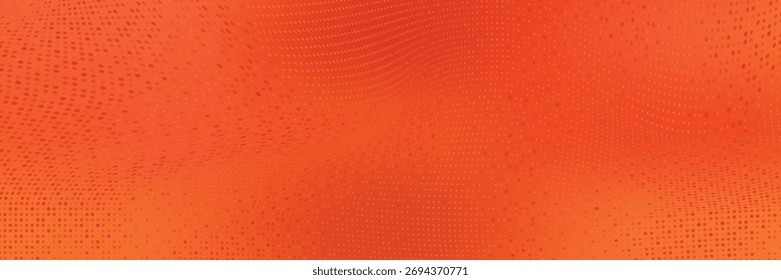 Textura de gradiente de patrón de color naranja semitono de puntos con tecnología de fondo digital. Cómics de arte pop de puntos con fondo de verano.