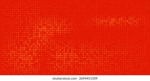 Dots Halbton orange Farbmuster Farbverlauf Textur mit Technologie digitalen Hintergrund. Punkte Pop-Art-Comics mit sommerlichem Hintergrund modernes Halbton