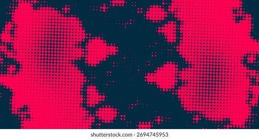 Dots halftone orange color pattern gradient texture with technology digital background. Dots pop art comics with summer background.
