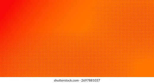Textura de gradiente de patrón de color naranja semitono de puntos con tecnología de fondo digital. Cómics de arte pop con fondo de verano. Vector Eps 10