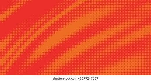 Dots halftone orange color pattern gradient texture with technology digital background. Dots pop art comics with summer background eps 10	