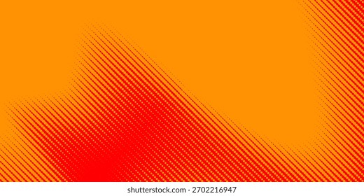 Textura de gradiente de patrón de color naranja semitono de puntos con tecnología de fondo digital. Cómics de arte pop de puntos con Diseño gráfico de naturaleza.
