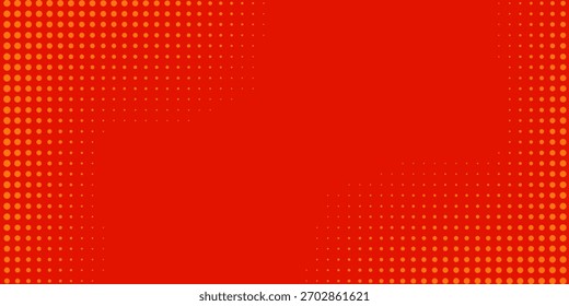 Pontos de meio-tom laranja cor padrão textura gradiente com tecnologia digital fundo. Pontos pop art quadrinhos com fundo de verão meio-tom moderno