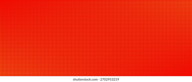 Textura de gradiente de patrón de color naranja semitono de puntos con tecnología de fondo digital. Cómics de arte pop de puntos con fondo de verano.