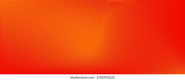 Dots halftone orange color pattern gradient texture with technology digital background. Dots pop art comics with summer background.