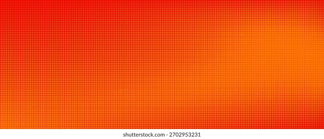 Dots halftone orange color pattern gradient texture with technology digital background. Dots pop art comics with summer background.
