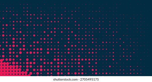 Dots halftone orange color pattern gradient texture with technology digital background. Dots pop art comics with summer background Vector 