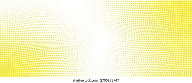Pontos de meio-tom laranja cor padrão textura gradiente com tecnologia digital fundo. Pontos pop art quadrinhos com fundo de verão. vetor moderno