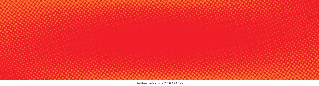 Textura de gradiente de patrón de color naranja semitono de puntos con tecnología de fondo digital. Cómics de arte pop de puntos con fondo de verano. ilustración de Vector	