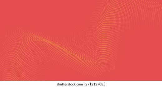 Dots halftone orange color pattern gradient texture with technology digital background. Dots pop art comics with summer background eps 10