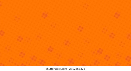 Dots halftone orange color pattern gradient texture with technology digital background. Dots pop art comics with summer background.