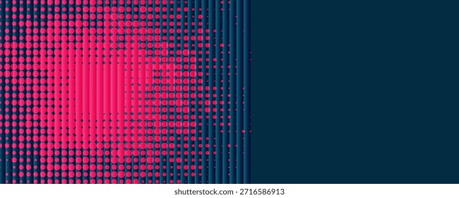 Textura de gradiente de patrón de color naranja semitono de puntos con tecnología de fondo digital. Cómics del arte del pop de los puntos con las artes de fondo del verano modernas