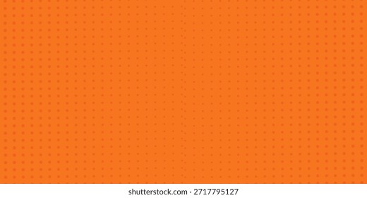 Textura de gradiente de patrón de color naranja semitono de puntos con tecnología de fondo digital. Cómics del arte pop de los puntos con el fondo del verano. naranja moderno punteado