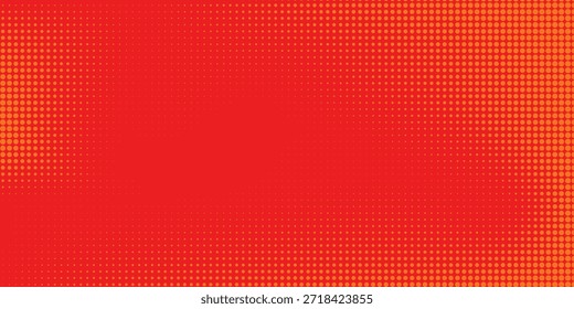 Pontos de meio-tom laranja cor padrão textura gradiente com tecnologia digital fundo. Quadrinhos de arte pop com fundo de verão.
