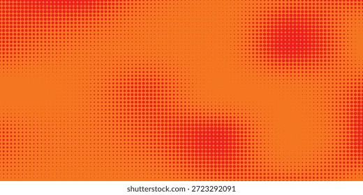 Pontos de meio-tom laranja cor padrão textura gradiente com tecnologia digital fundo. Quadrinhos de arte pop com fundo de verão.	