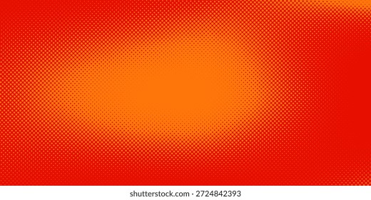 Pontos de meio-tom laranja cor padrão textura gradiente com tecnologia digital fundo. Pontos pop art quadrinhos com fundo de verão meio-tom moderno